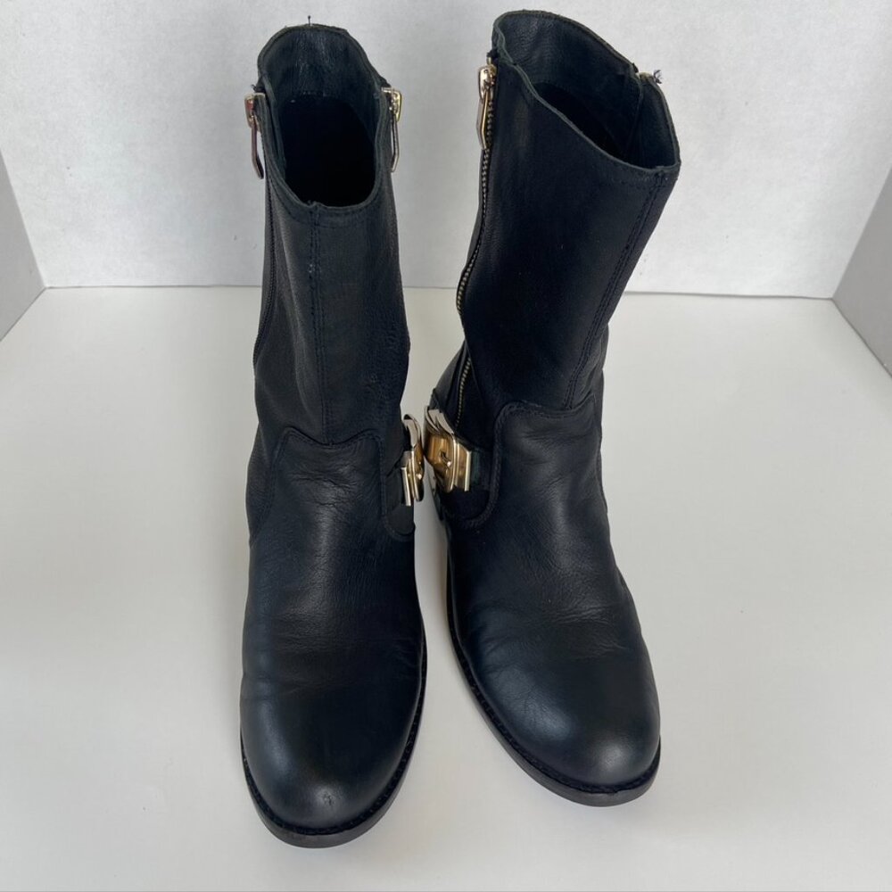 Vince Camuto Black Leather short Boots Sz 9